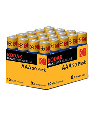 pilas alcalinas Kodak MAX AAA PACK 20